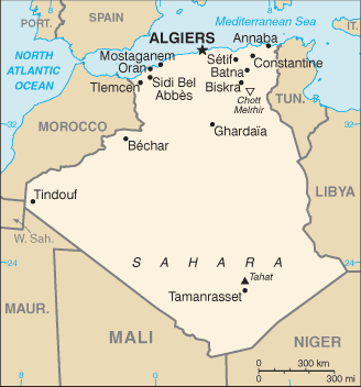 地图阿尔及利亚
