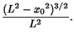 $\displaystyle {(L^2-{x_0}^2)^{3/2}\over L^2}.$