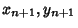 $x_{n+1}, y_{n+1}$