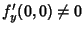 $f_y'(0,0)\not=0$