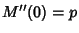 $\displaystyle M''(0) = p$