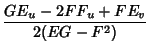 $\displaystyle {GE_u-2FF_u+FE_v\over 2(EG-F^2)}$