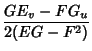 $\displaystyle {GE_v-FG_u\over 2(EG-F^2)}$