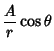 $\displaystyle {A\over r}\cos\theta$