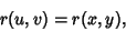 \begin{displaymath}
r(u,v) = r(x,y),
\end{displaymath}