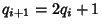 $q_{i+1}=2q_i+1$