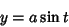 \begin{displaymath}
y=a\sin t
\end{displaymath}