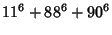 $\displaystyle 11^6+88^6+90^6$