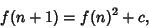 \begin{displaymath}
f(n+1) = f(n)^2 + c,
\end{displaymath}