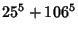 $\displaystyle 25^5+106^5$