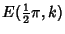 $\displaystyle E({\textstyle{1\over 2}}\pi,k)$