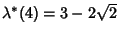 $\lambda^*(4)=3-2\sqrt{2}$