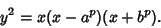 \begin{displaymath}
y^2=x(x-a^p)(x+b^p).
\end{displaymath}