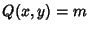 $Q(x,y)=m$