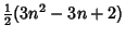 ${\textstyle{1\over 2}}(3n^2-3n+2)$