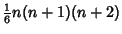 ${\textstyle{1\over 6}} n(n+1)(n+2)$