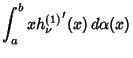 $\displaystyle \int_a^b x{h^{(1)}_\nu}'(x)\,d\alpha(x)$