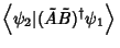 $\displaystyle \left\langle{\psi_2\vert(\tilde A\tilde B)^\dagger\psi_1}\right\rangle{}$