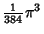 ${\textstyle{1\over 384}}\pi^3$