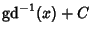 $\displaystyle \mathop{\rm gd}\nolimits ^{-1}(x)+C$