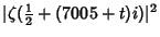 $\vert\zeta({\textstyle{1\over 2}}+(7005+t)i)\vert^2$