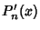 $\displaystyle P'_n(x)$