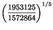 $\displaystyle \left({1953125\over 1572864}\right)^{1/5}$