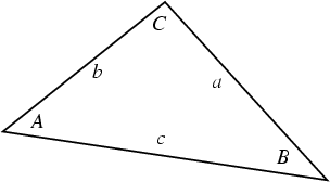 \begin{figure}\begin{center}\BoxedEPSF{LawofCosines.epsf}\end{center}\end{figure}