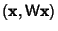 $({\bf x},{\hbox{\sf W}}{\bf x})$