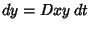 $dy=Dxy\,dt$