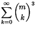 $\displaystyle \sum_{k=0}^\infty {m\choose k}^3$