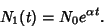 \begin{displaymath}
N_1(t) = N_0 e^{\alpha t}.
\end{displaymath}