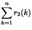 $\displaystyle \sum_{k=1}^n r_2(k)$