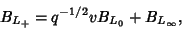 \begin{displaymath}
B_{L_+}=q^{-1/2} v B_{L_0}+B_{L_\infty},
\end{displaymath}