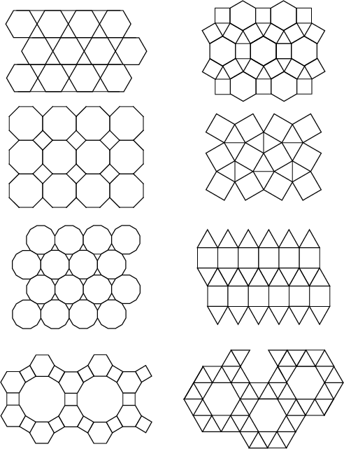 \begin{figure}\begin{center}\BoxedEPSF{Tessellations_Semiregular.epsf scaled 700}\end{center}\end{figure}